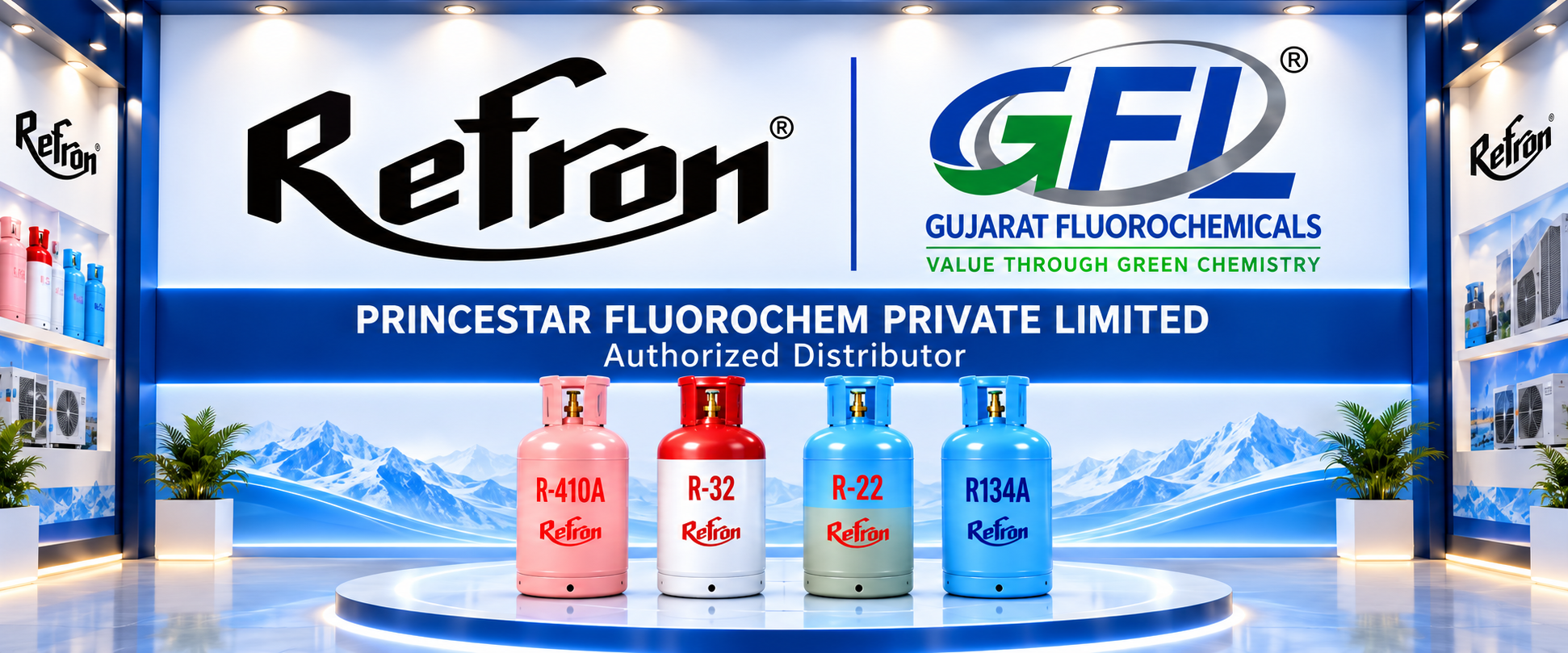 Illustration of refrigerant cylinders
